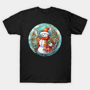 Snowman and Holly T-Shirt